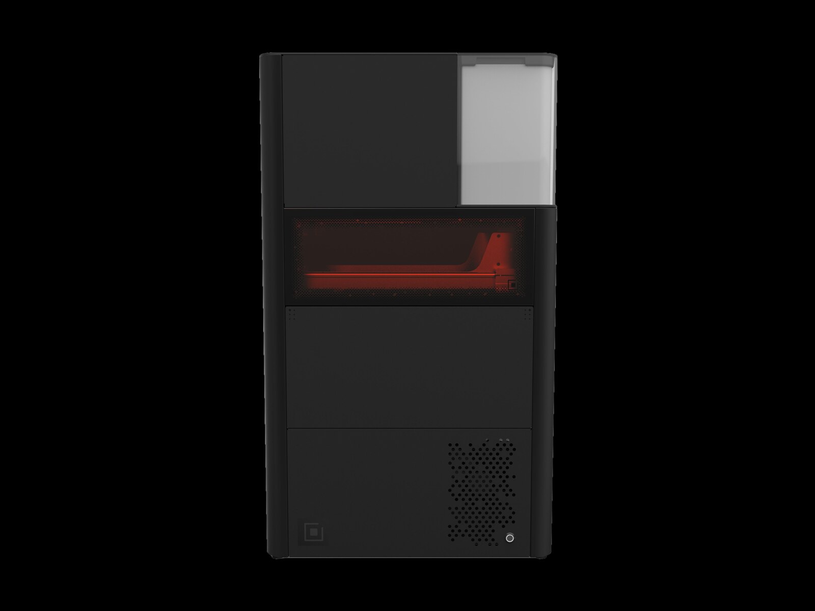 ADI sintering machine — powder hopper filled, ready to print