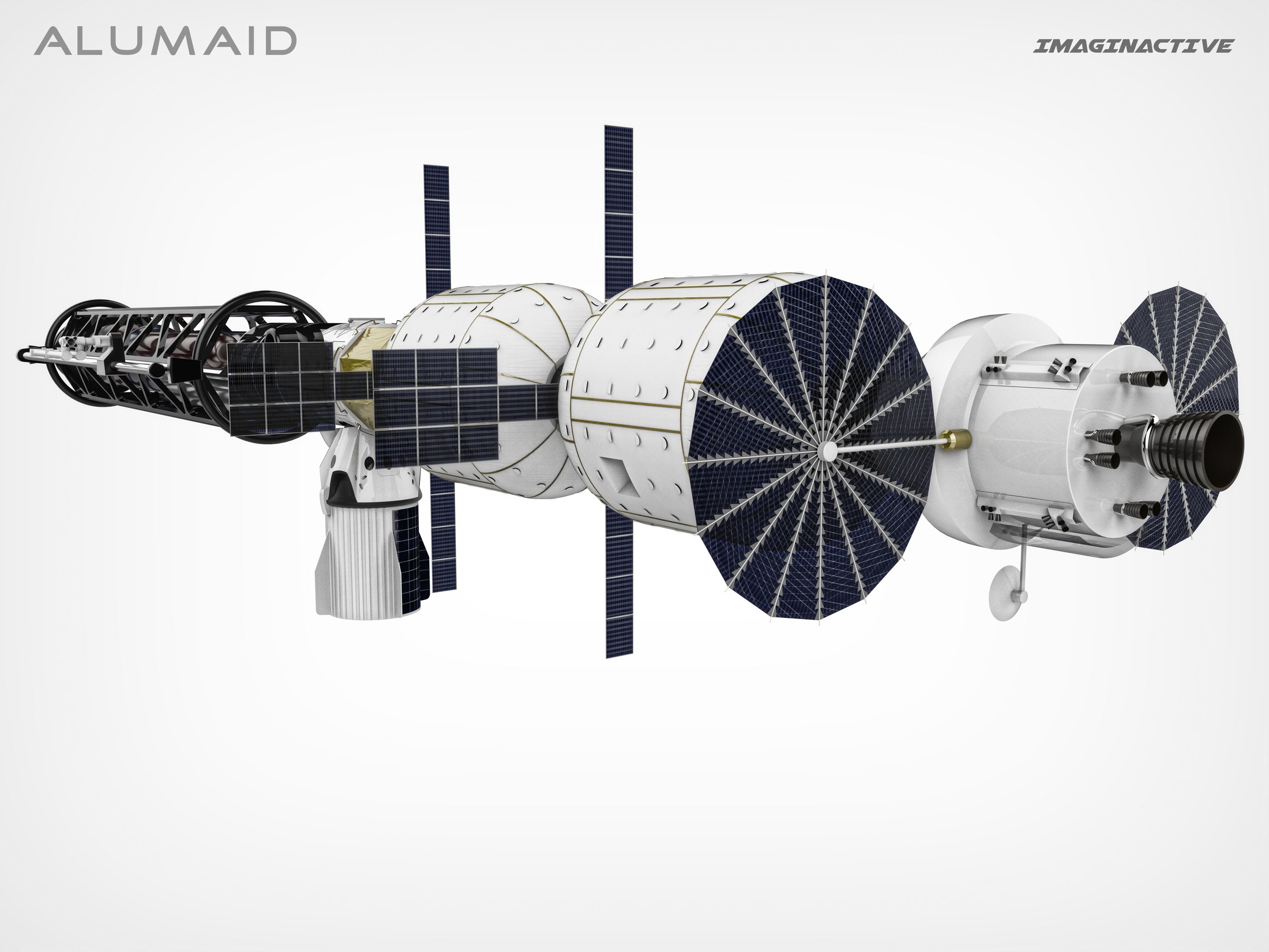 Alumaïd orbital vehicle, full side elevation