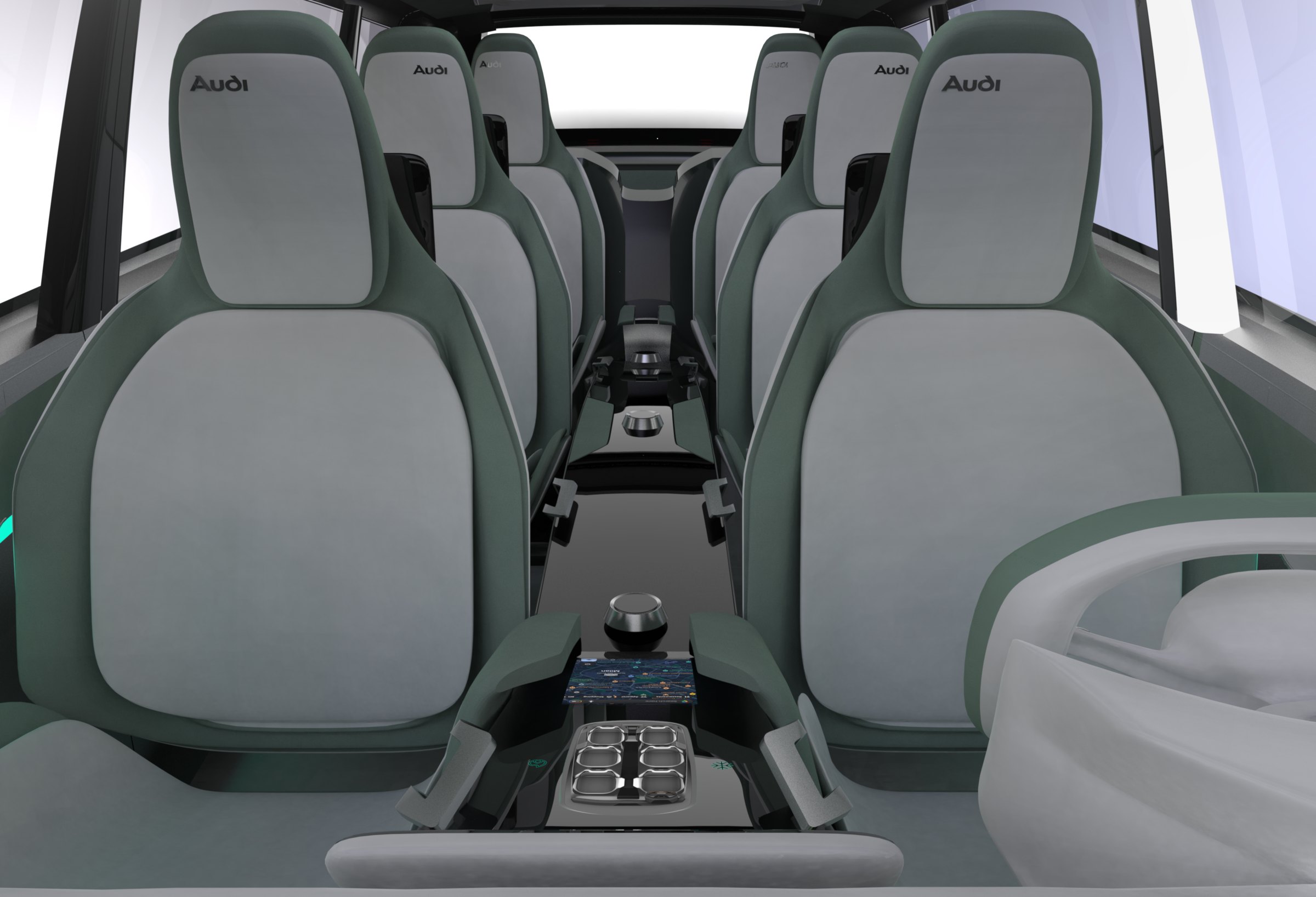 QS-Sphere cabin, six individual lounge seats
