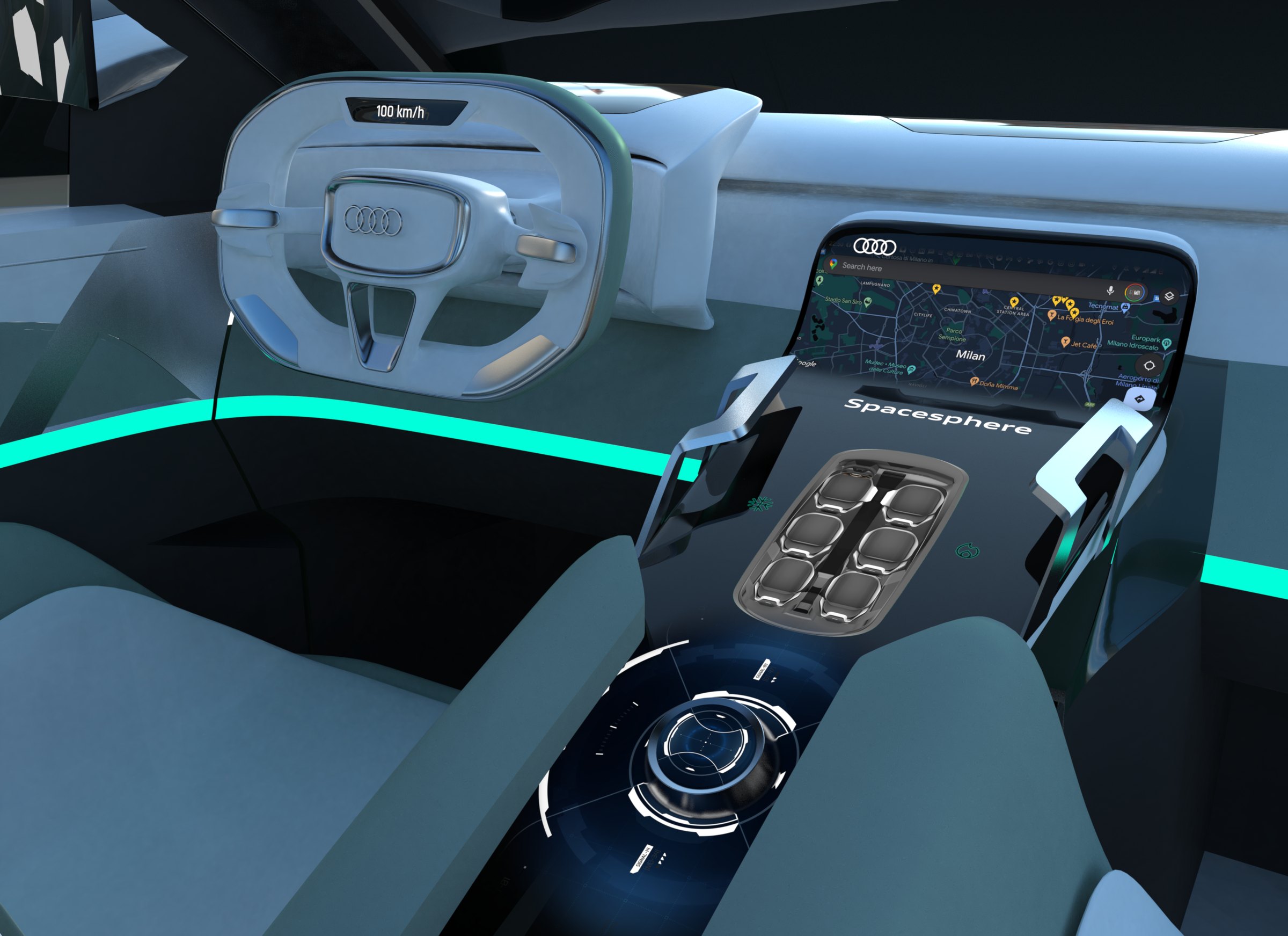 QS-Sphere driver console with Milan navigation