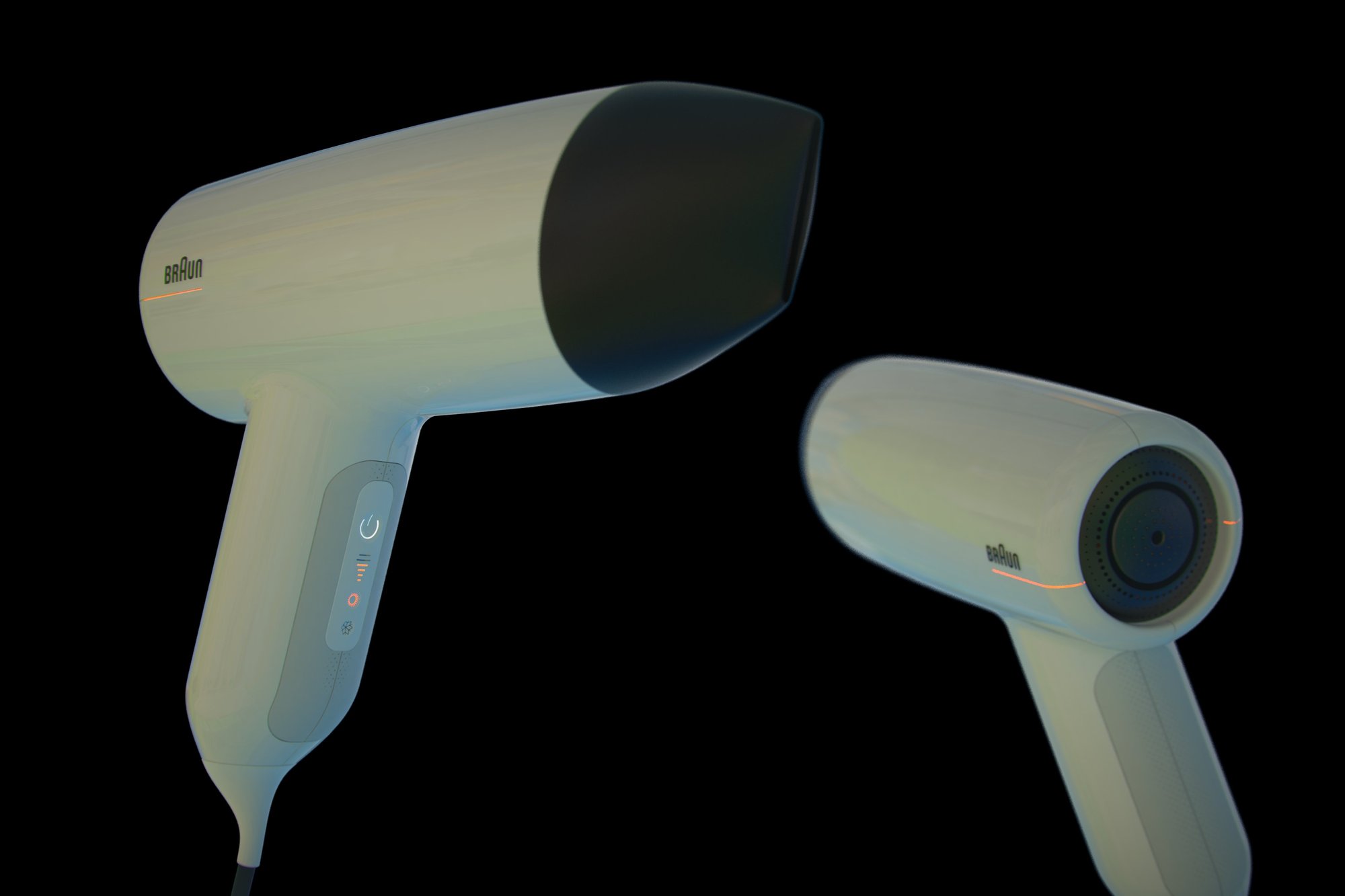 Two Braun Vortex configurations side by side, concentrator and vortex outlet