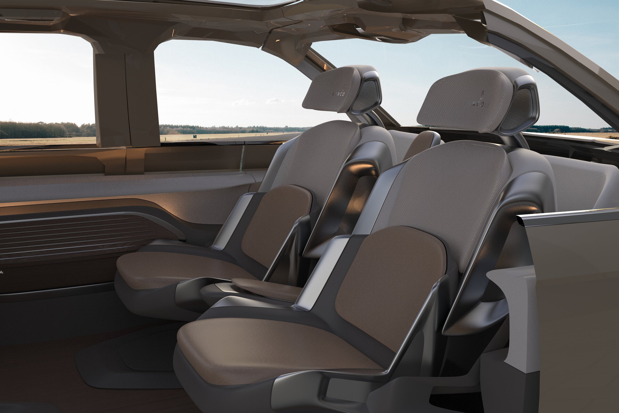 Busy Chill rear lounge — second-row seats and open cabin volume