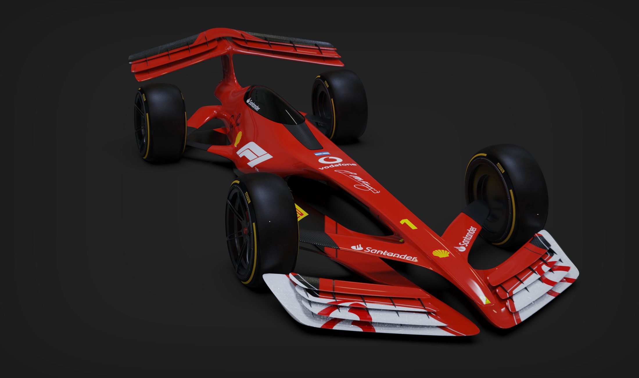 F1 Fangio concept, front three-quarter view