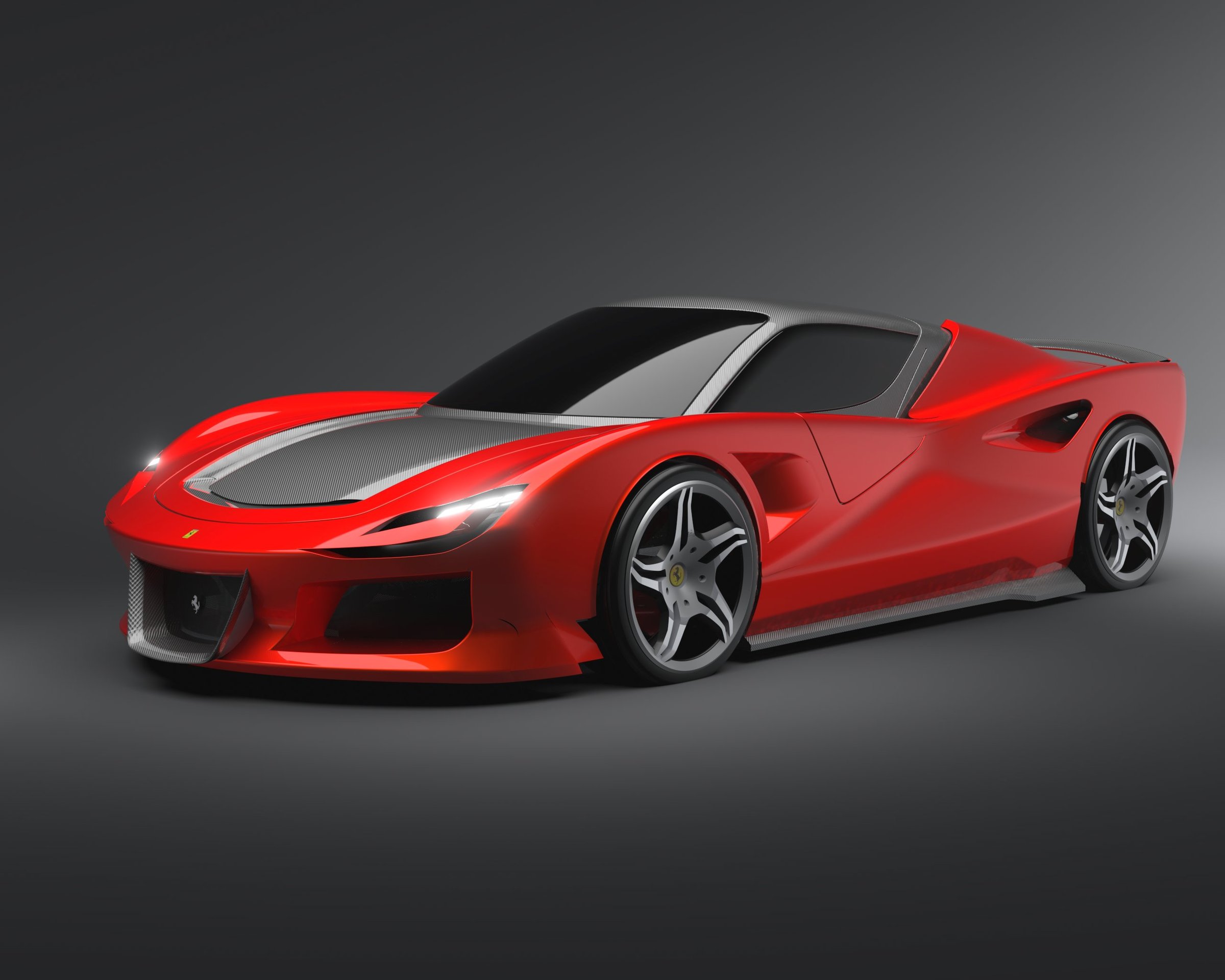 Ferrari FS90 concept — front three-quarter studio render