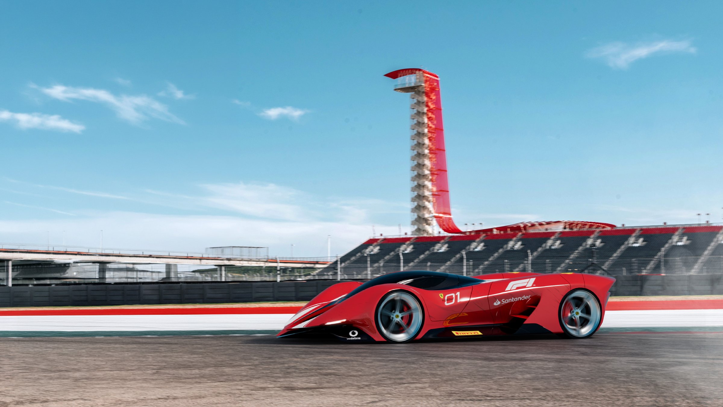 Fzanzara side profile at a Grand Prix circuit