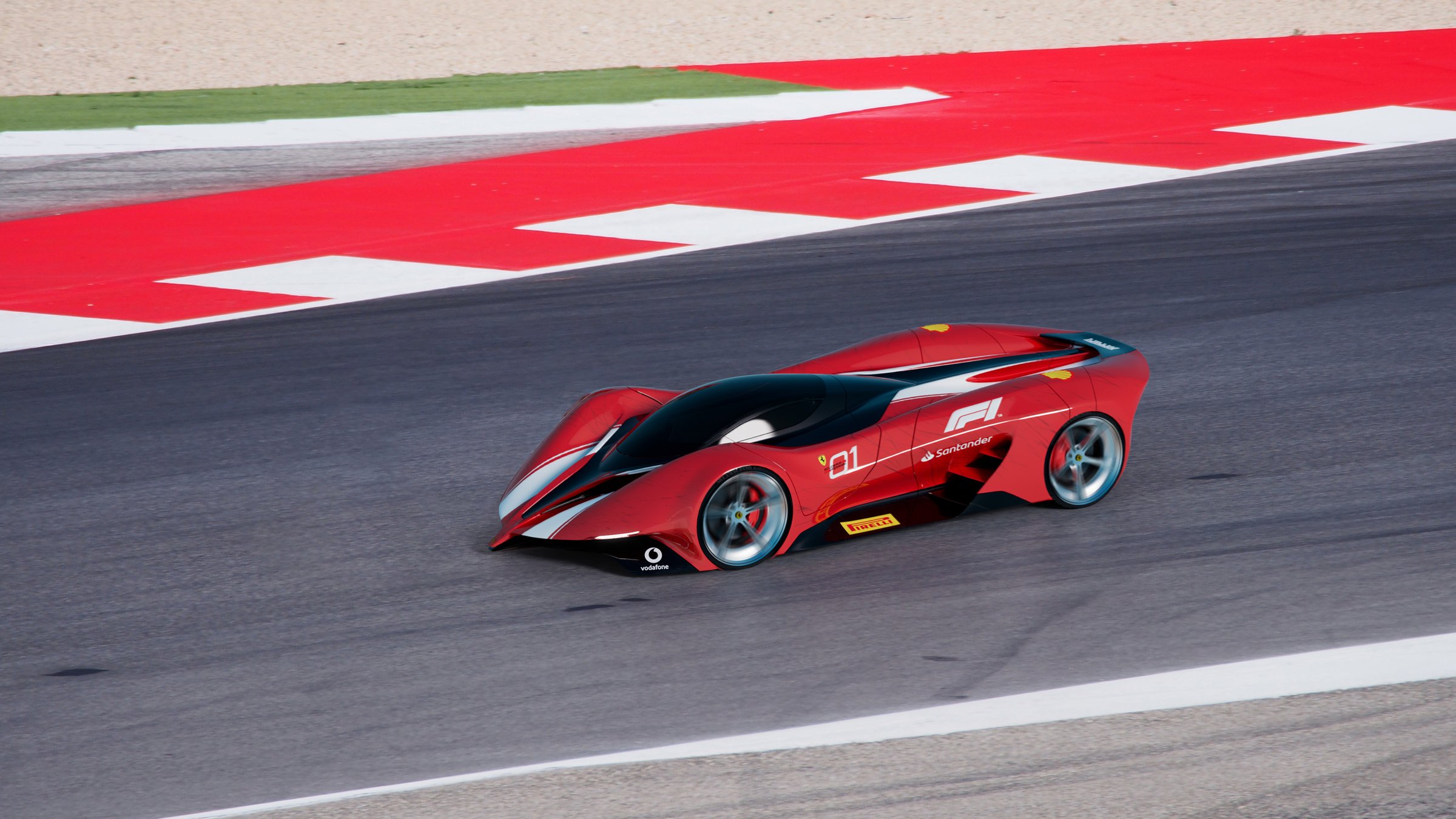 Fzanzara three-quarter on track kerb