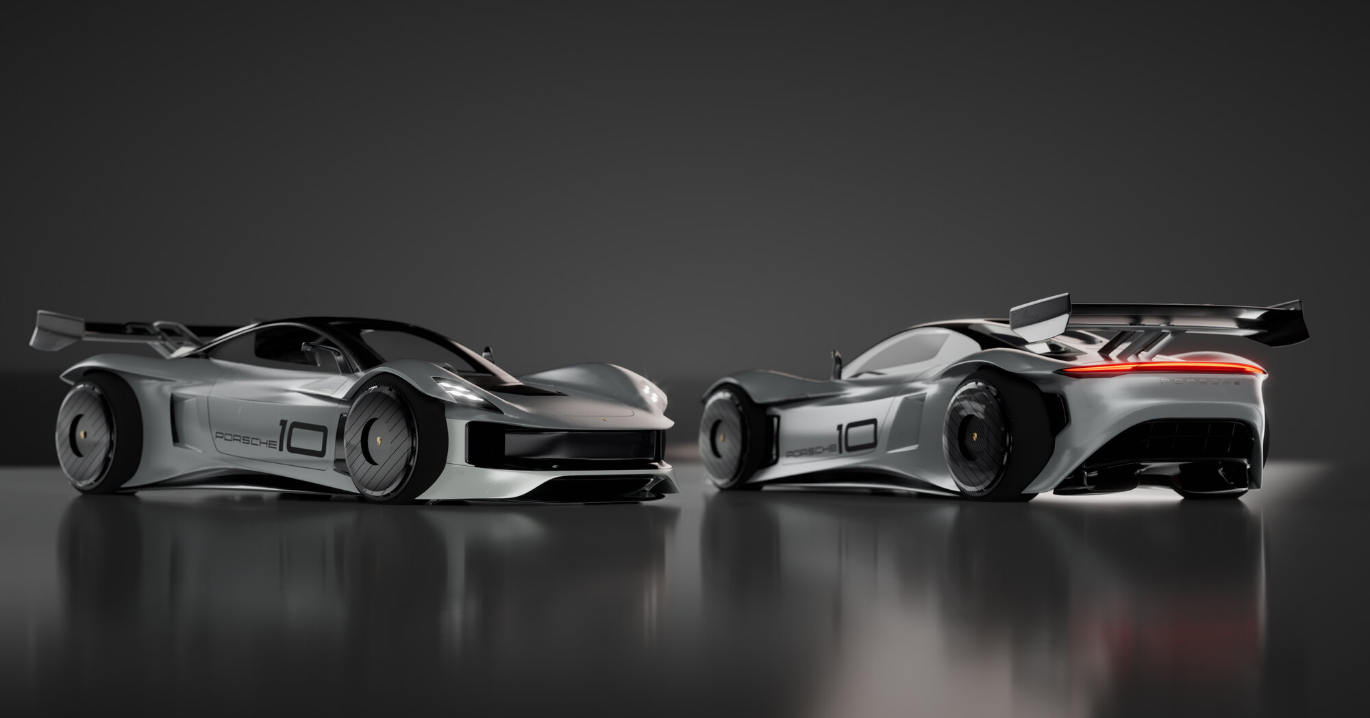 Porsche 10 — both variants in neutral studio lighting