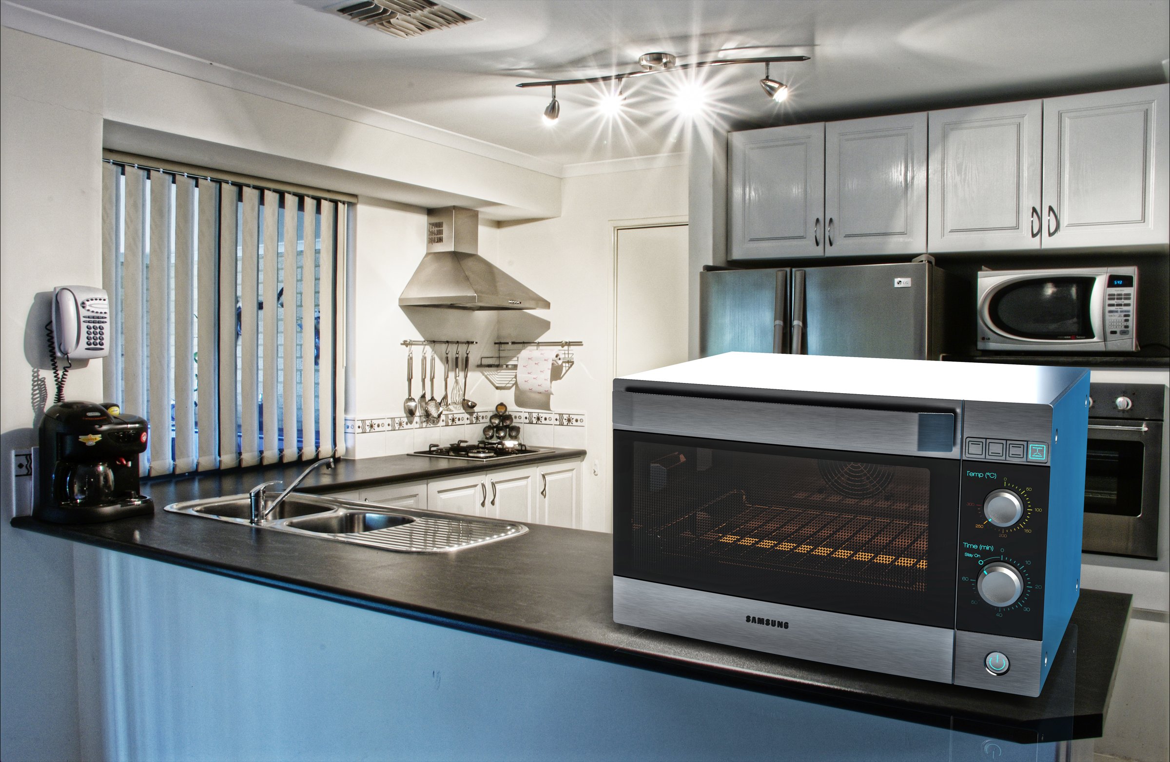 Oven in a modern kitchen