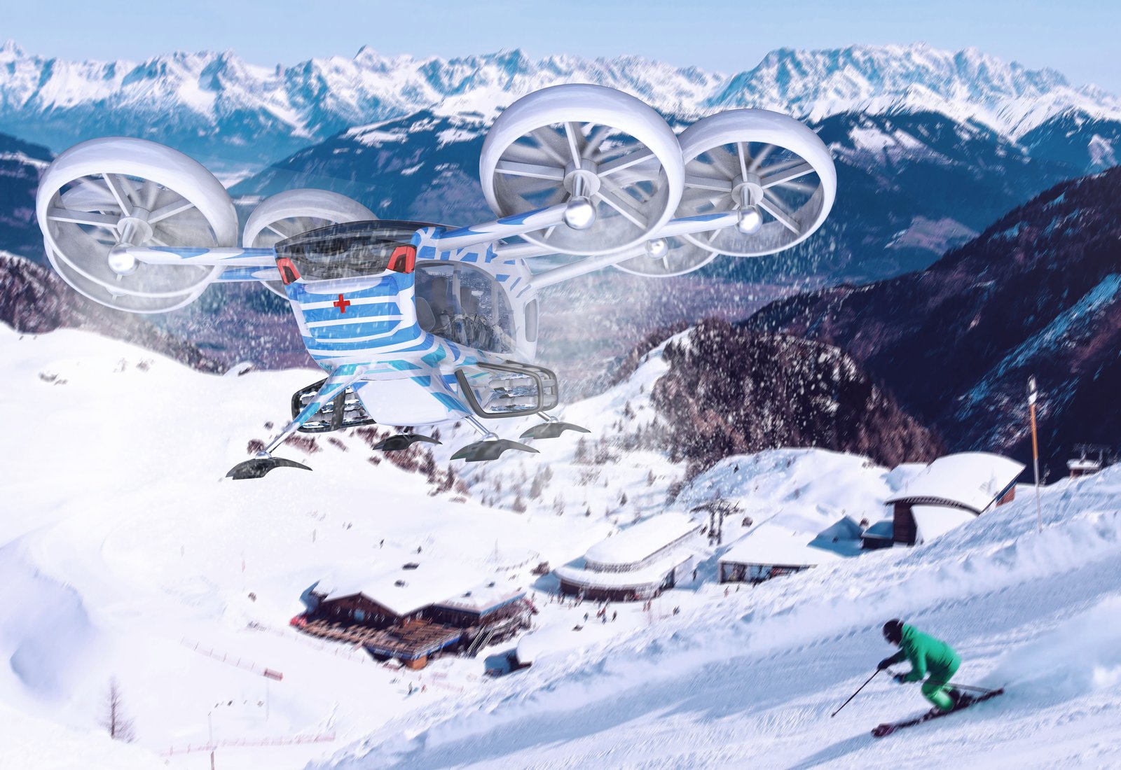Snowlifter — ducted-fan alpine eVTOL concept for ICAO
