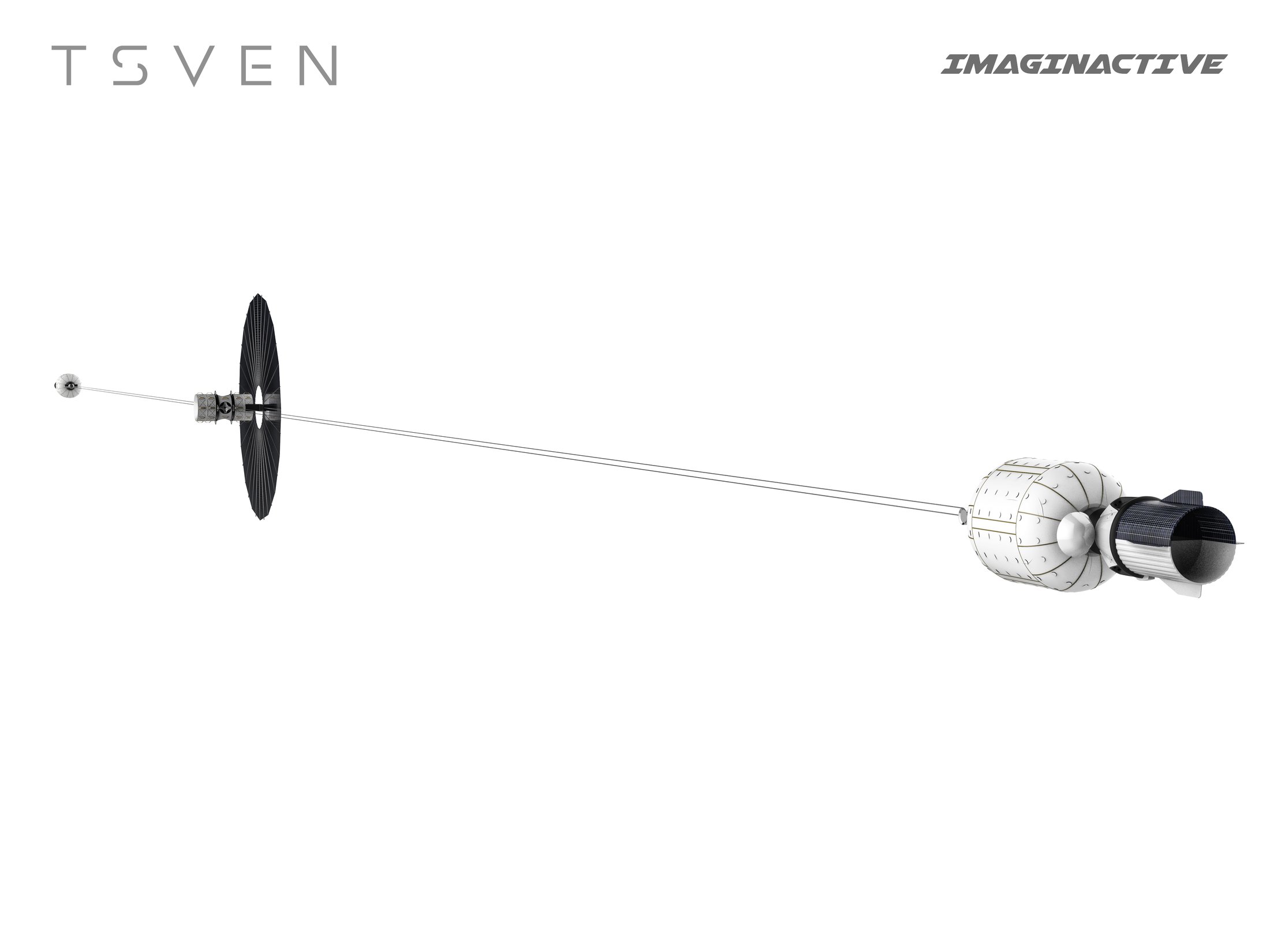 Tsven tethered spacecraft full system elevation
