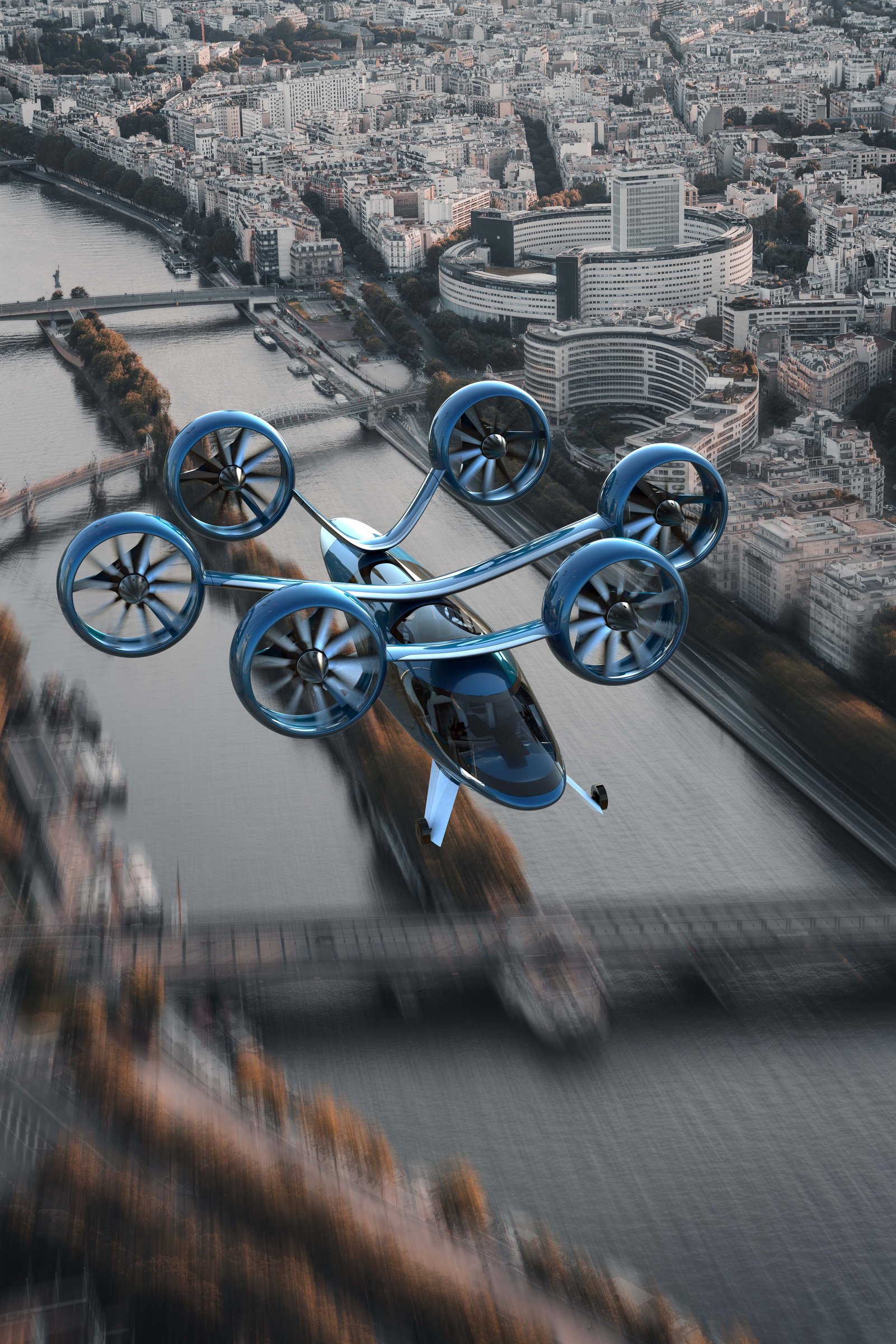 Urbaneer over a river