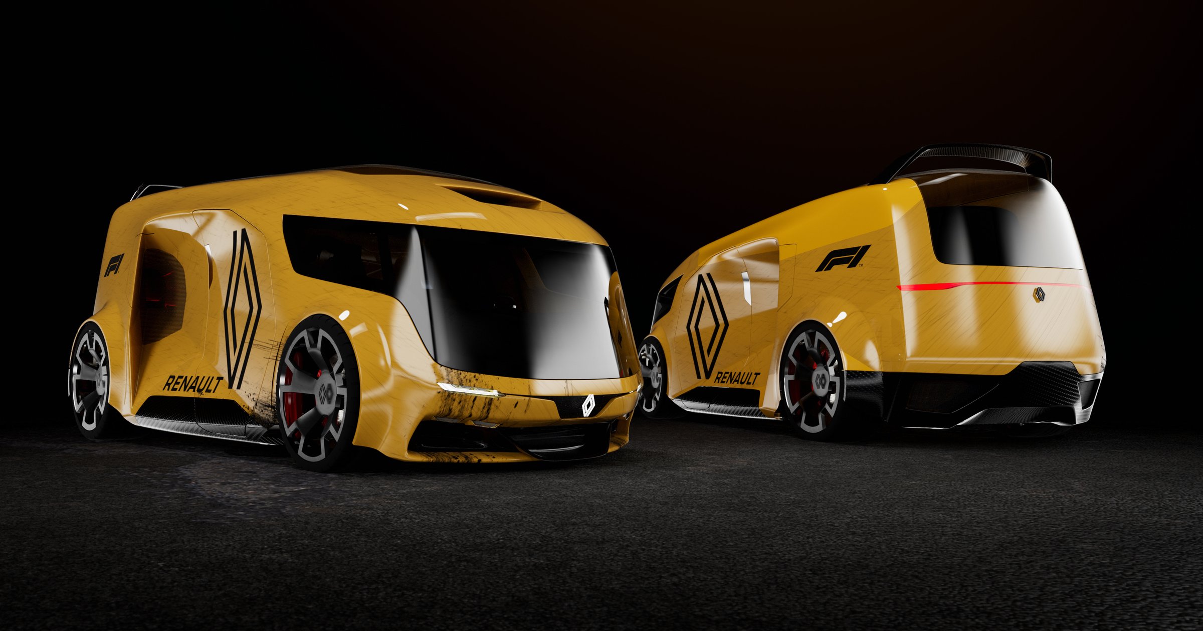 Two van concepts front and rear