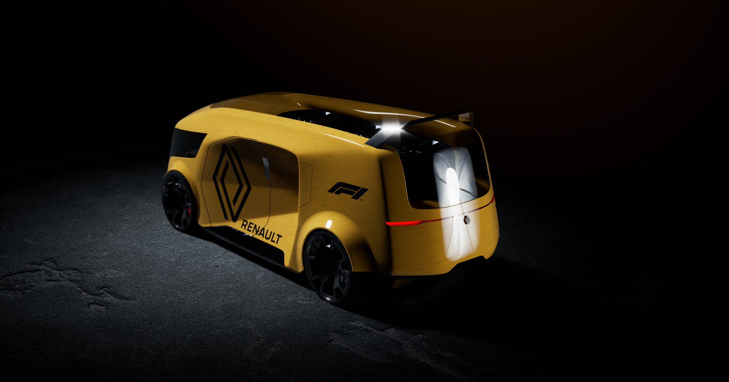 Van concept rear three-quarter studio render