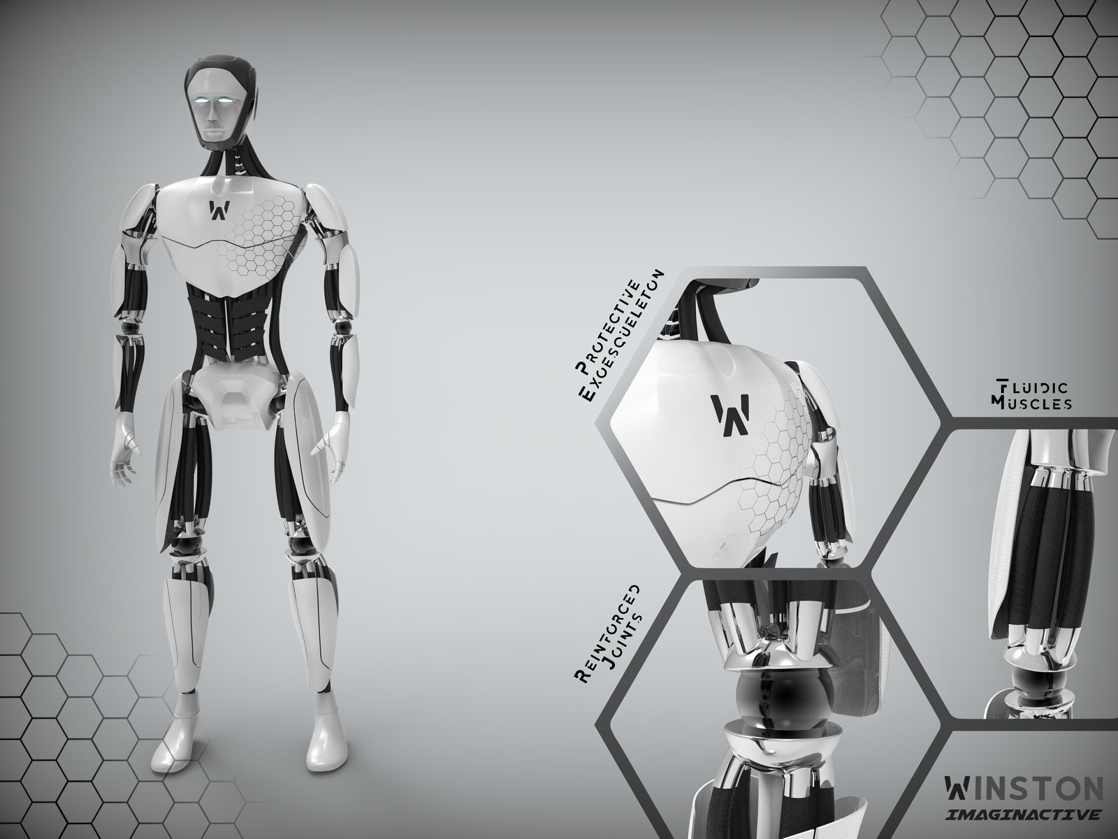 Winston — humanoid service robot concept for Imaginactive
