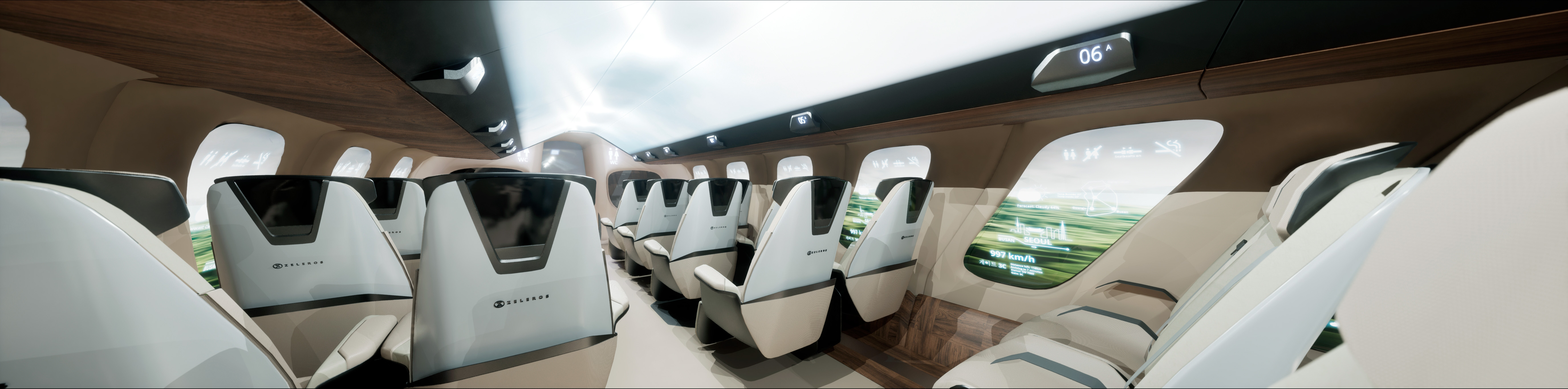 Zeleros New Interior — hyperloop pod cabin
