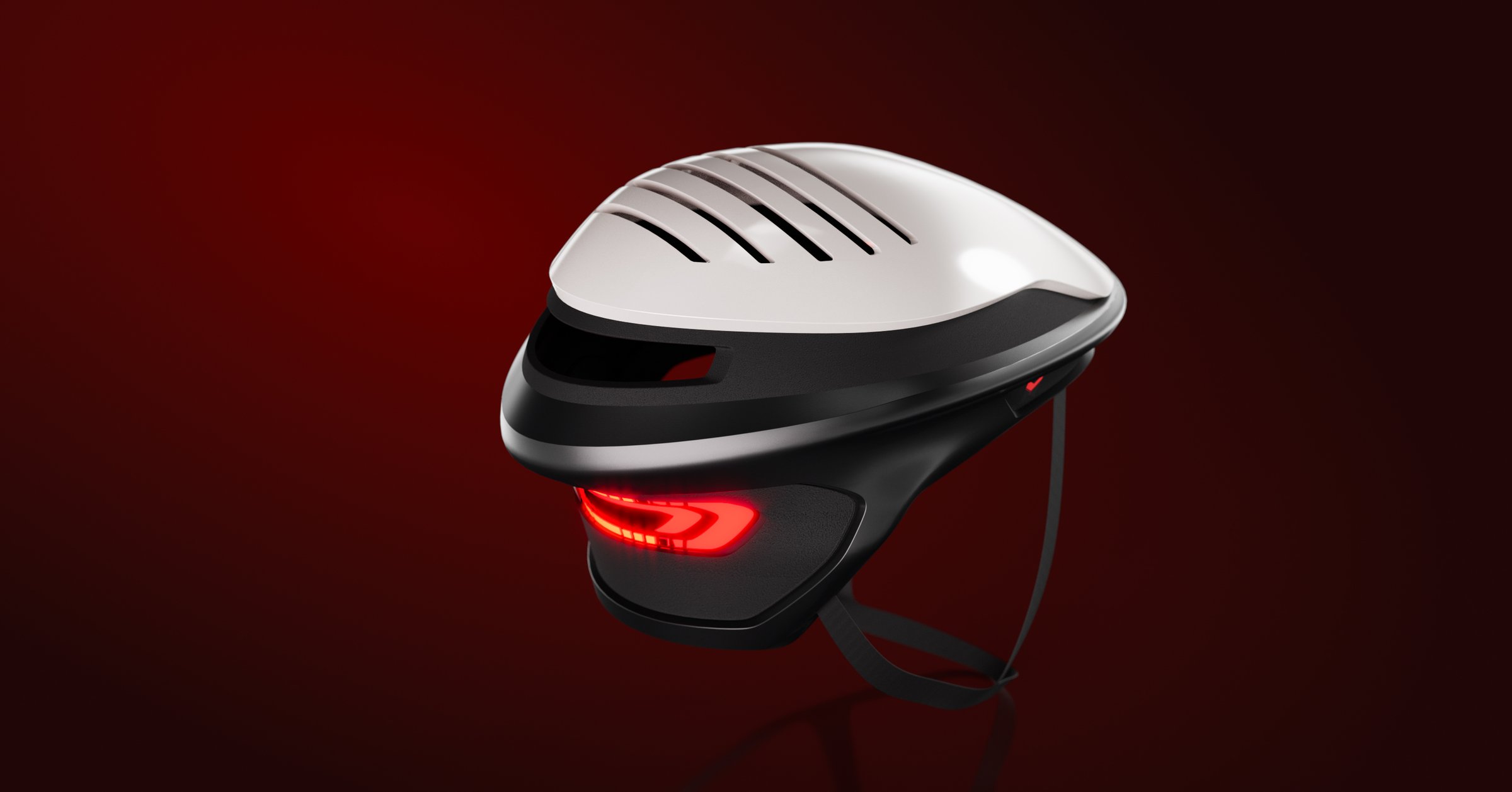 Zonda helmet top three-quarter view showing the slatted vent field in the white crown